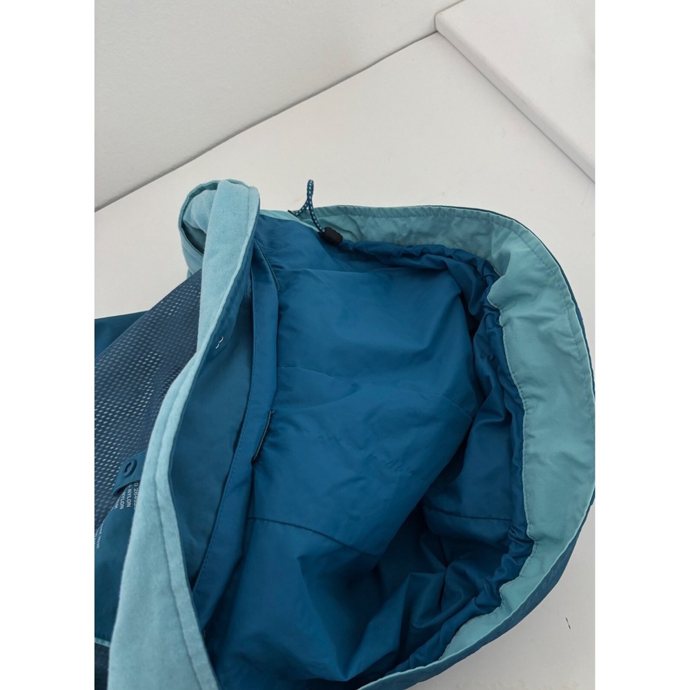 L.L. Bean Gorpcore Waterproof Hooded Rain Jacket Teal Blue Hiking Women's Small - Picture 14 of 16
